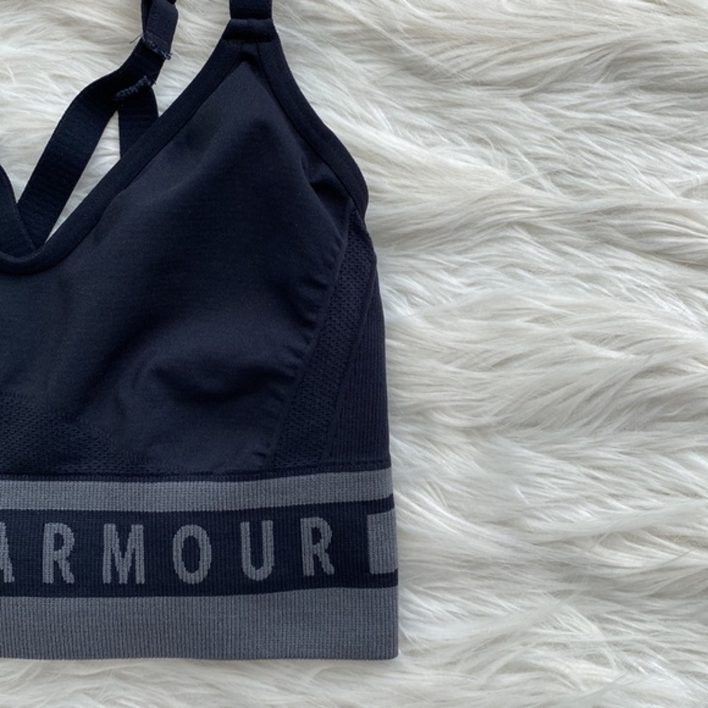 Under Armour‎ | Black Seamless Longline Sports Bra - Picture 6 of 14